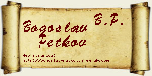 Bogoslav Petkov vizit kartica